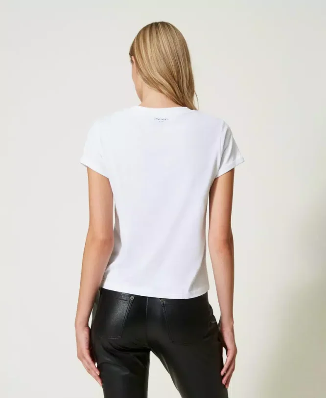 PRINTED T-SHIRT (WHITE) TWINSET BLOUSES 6