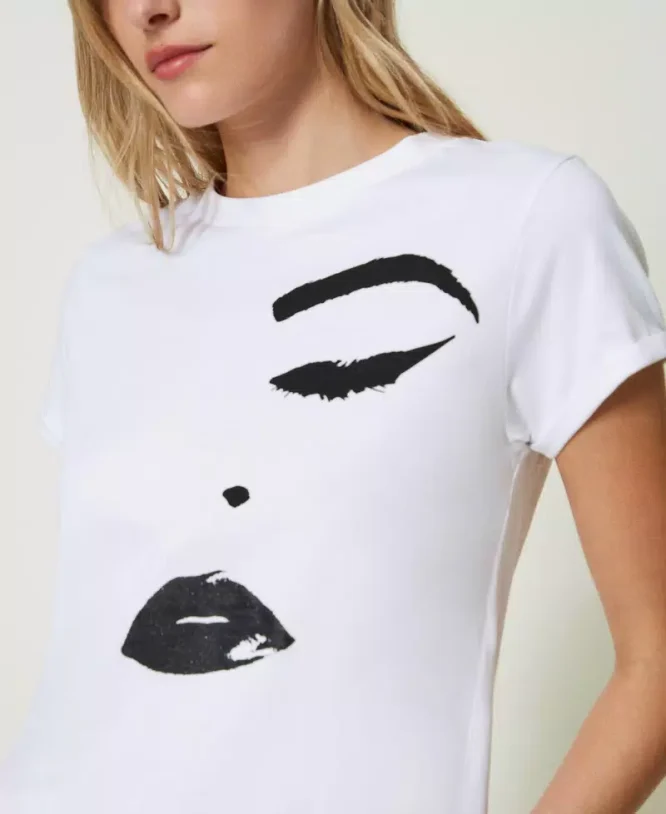 PRINTED T-SHIRT (WHITE) TWINSET BLOUSES 7