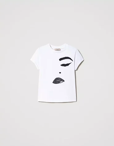 PRINTED T-SHIRT (WHITE) TWINSET BLOUSES 2