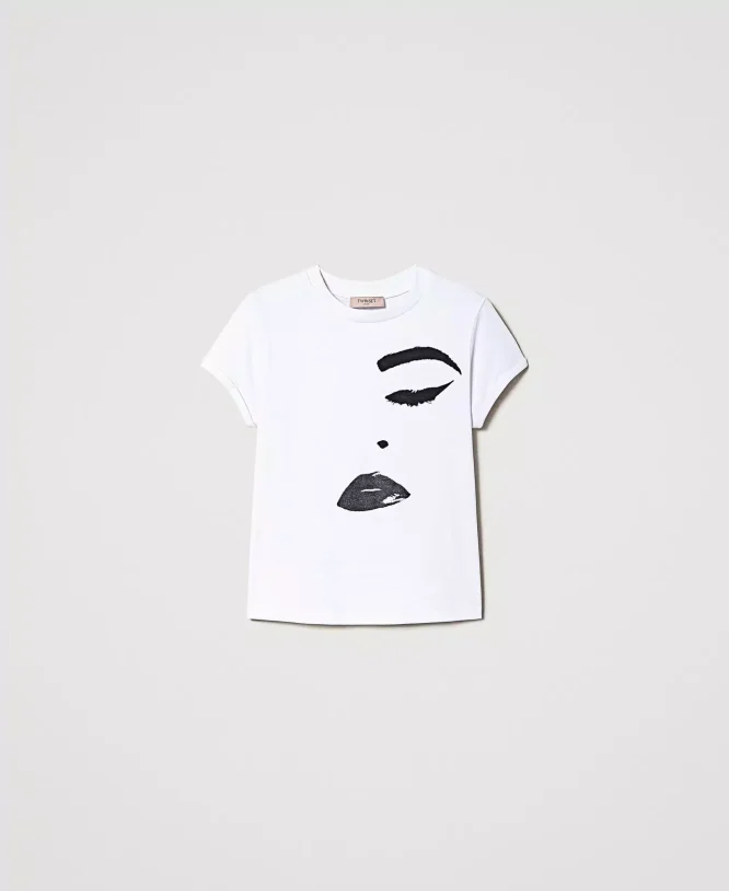 PRINTED T-SHIRT (WHITE) TWINSET BLOUSES 4