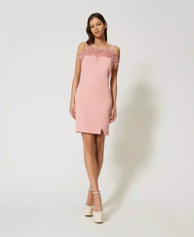 DRESS WITH FEATHERS TWINSET CLOTHES 4