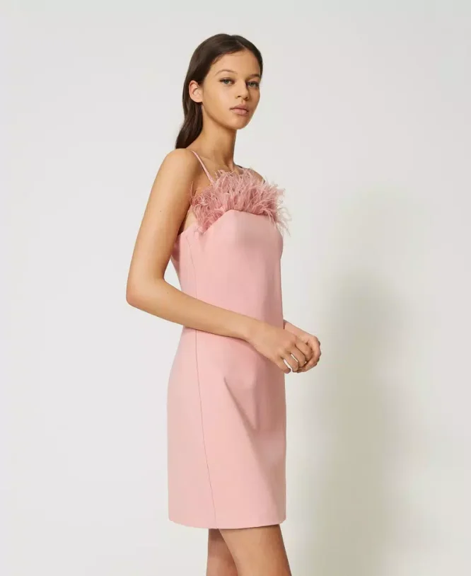 DRESS WITH FEATHERS TWINSET CLOTHES 5