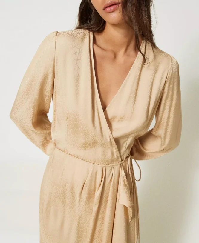 JACQUARD SATIN DRESS TWINSET CLOTHES 8