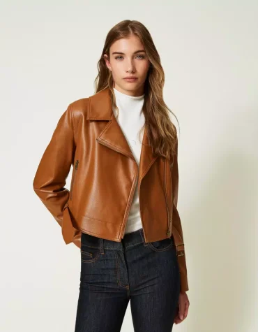 BIKER JACKET TWINSET CLOTHES