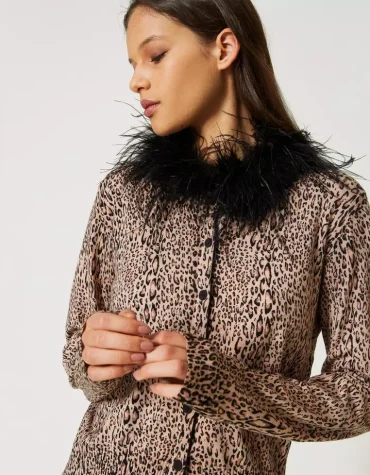 ΠΛΕΚΤΗ ΖΑΚΕΤΑ ANIMAL PRINT TWINSET CARDIGANS