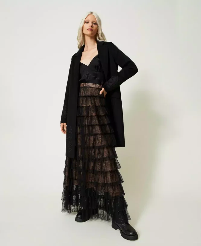 LONG TWINSET LACE SKIRT CLOTHES 5