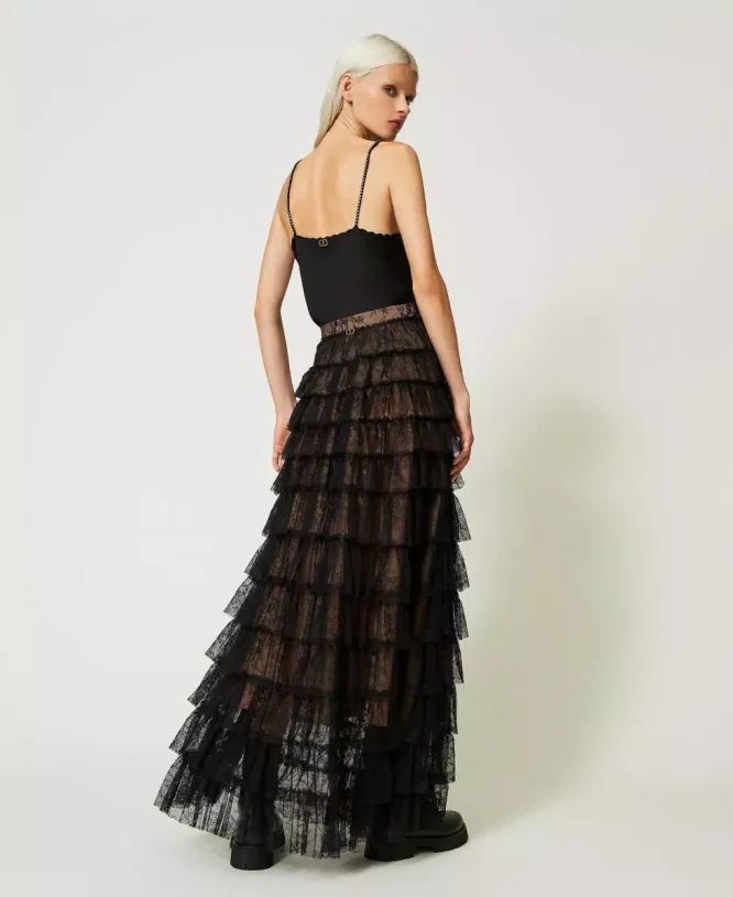 LONG TWINSET LACE SKIRT CLOTHES 6
