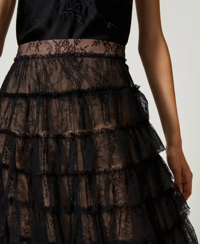LONG TWINSET LACE SKIRT CLOTHES 7