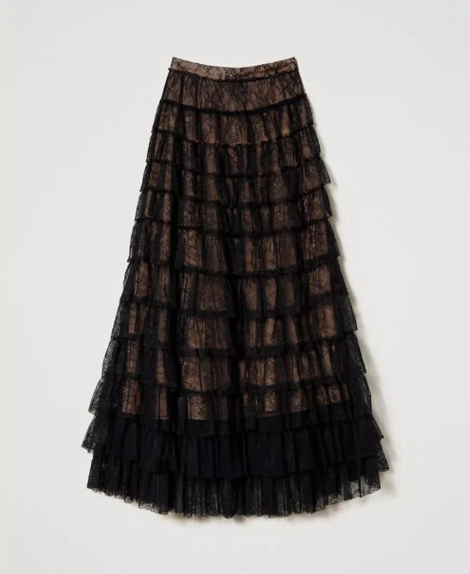 LONG TWINSET LACE SKIRT CLOTHES 4