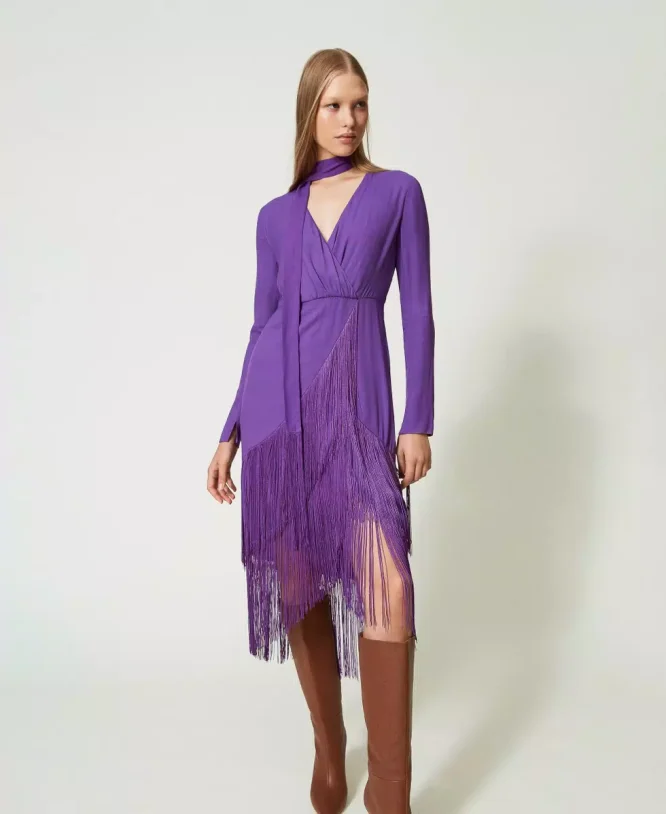 DRESS WITH FRINGE TWINSET CLOTHES 39