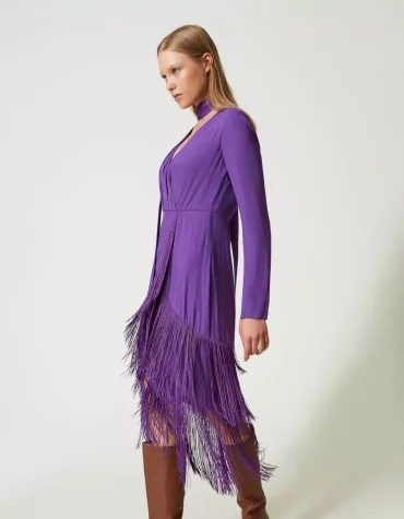 DRESS WITH FRINGE TWINSET CLOTHES 2