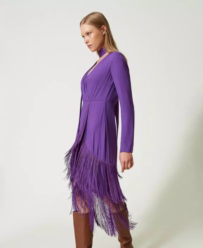 DRESS WITH FRINGE TWINSET CLOTHES 4