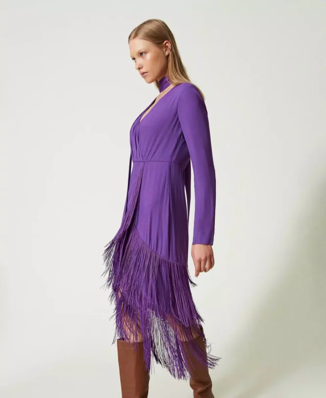 DRESS WITH FRINGE TWINSET CLOTHES 37