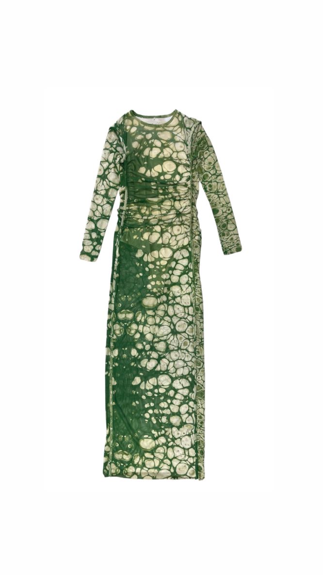 PRINTED LONG TRANSPARENT DRESS MILKWHITE CLOTHES 3