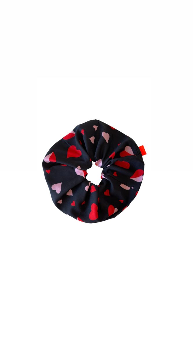SCRUNCHIE (BLACK/HEARTS) MAMOUSH ΑΞΕΣΟΥΑΡ 3