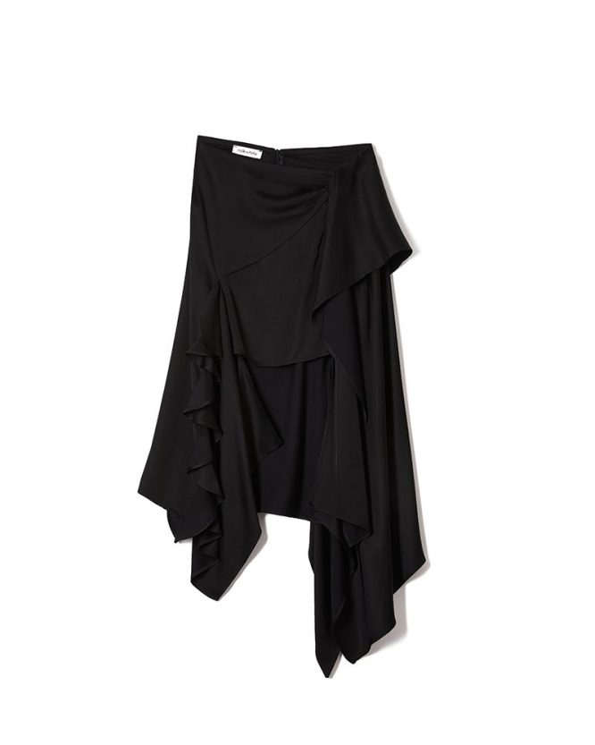 MIDI ASYMMETRICAL SKIRT MILKWHITE CLOTHES 3