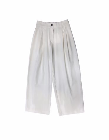 CLASSIC CROPPED TROUSERS MILKWHITE CLOTHES