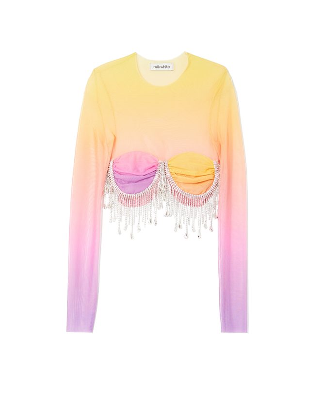 CROPPED PRINTED SUNRISE TOP MILKWHITE ΜΠΛΟΥΖΕΣ 3