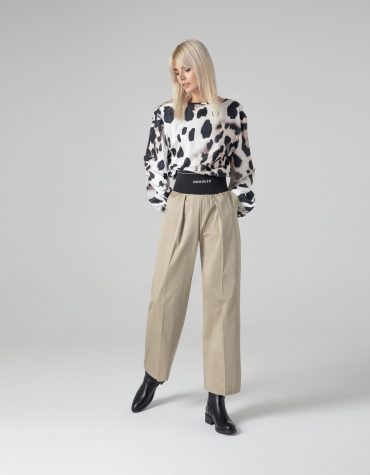 TONIA TROUSERS WITH ELASTIC WAIST (BEIGE) MAMOUSH CLOTHES 2