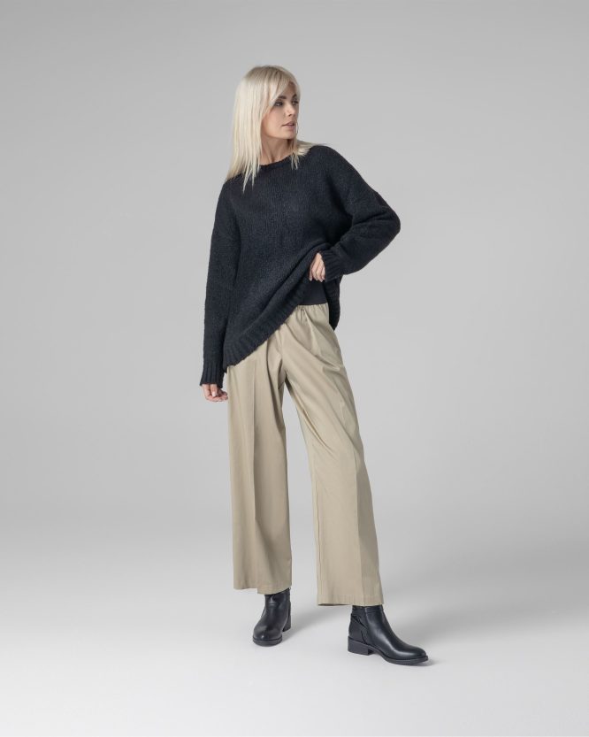 TONIA TROUSERS WITH ELASTIC WAIST (BEIGE) MAMOUSH CLOTHES 72