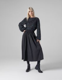 EMILIA SKIRT WITH ELASTIC BELT (GREY) MAMOUSH CLOTHES