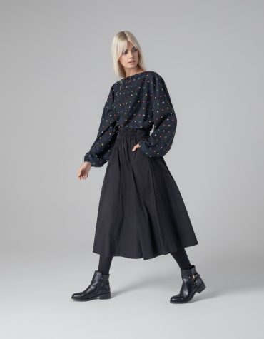 EMILIA ΦΟΥΣΤΑ ΜΕ ΛΑΣΤΙΧΟ (BLACK) MAMOUSH OUTLET -70% 2