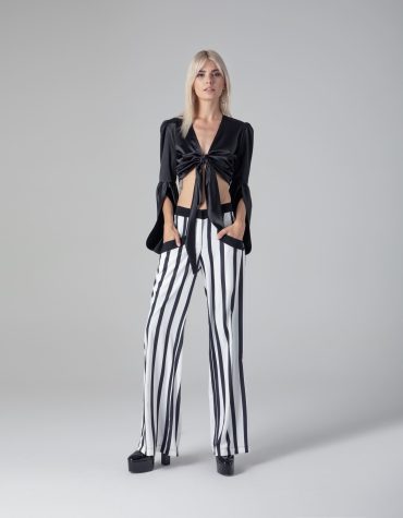 DANAE ΠΑΝΤΕΛΟΝΙ (ΜΑΥΡΟ/ΑΣΠΡΟ ΡΙΓΕ) MAMOUSH OUTLET -70%