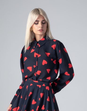 ADA ΠΟΥΚΑΜΙΣΟ (BLACK/HEARTS) MAMOUSH ΝΕΕΣ ΑΦΙΞΕΙΣ