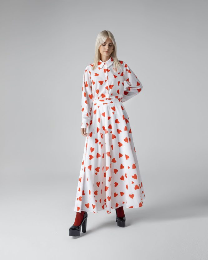 KAROLINA SKIRT (WHITE/HEARTS) MAMOUSH CLOTHES 5