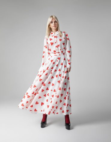 KAROLINA SKIRT (WHITE/HEARTS) MAMOUSH CLOTHES