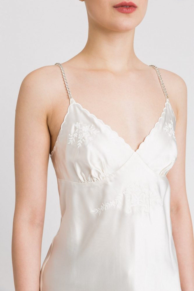 SATIN TOP WITH EMBROIDERY TWINSET BLOUSES 3