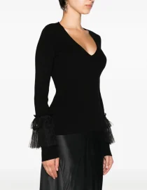 KNIT BLOUSE WITH TULLE TWINSET BLOUSES 10