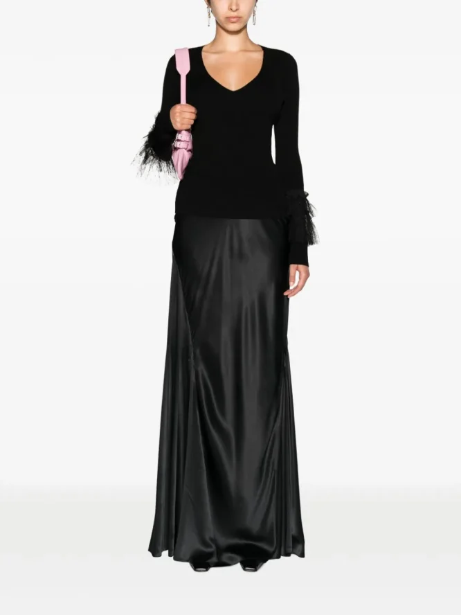 KNIT BLOUSE WITH TULLE TWINSET BLOUSES 5
