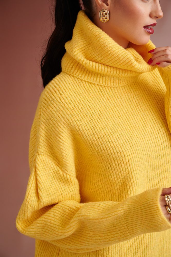 PENNY KNITTED TURTLENECK BLOUSE (YELLOW) KARAVAN BLOUSES 14
