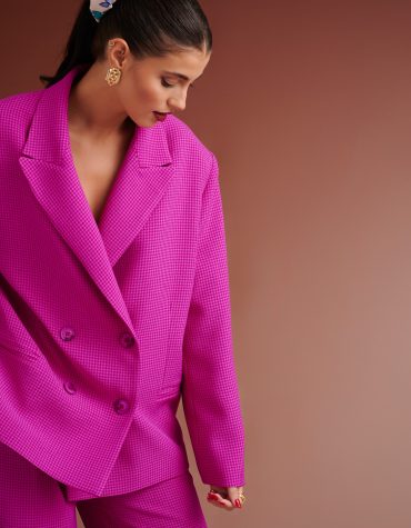 PEYTON PIED DE POULE BLAZER (MAGENDA) KARAVAN CLOTHES