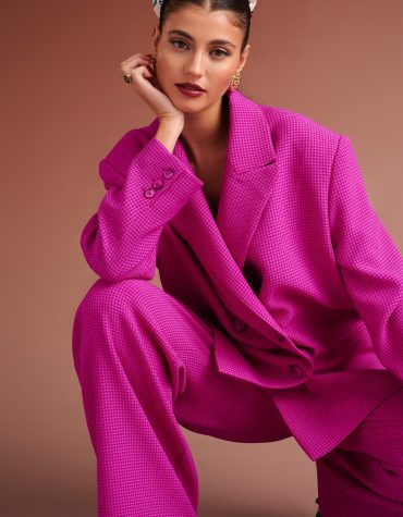 PEYTON PIED DE POULE BLAZER (MAGENDA) KARAVAN CLOTHES 2