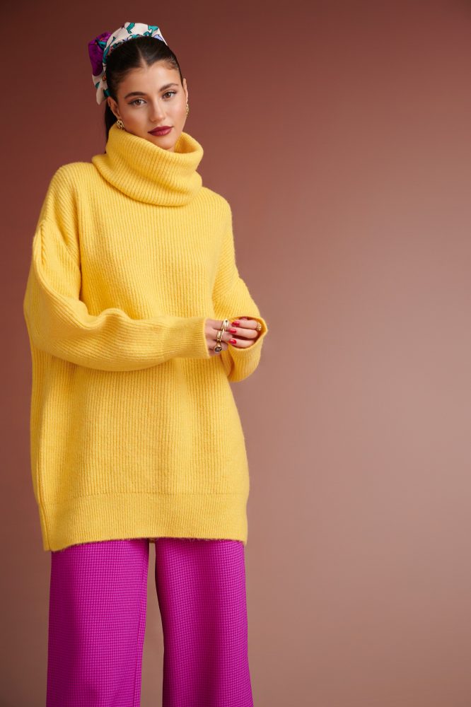 PENNY KNITTED TURTLENECK BLOUSE (YELLOW) KARAVAN BLOUSES 6
