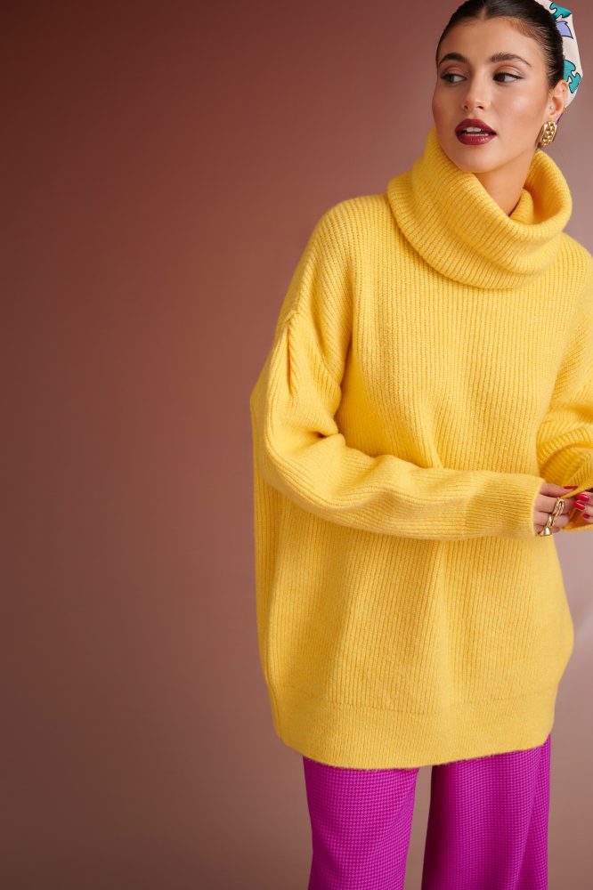 PENNY KNITTED TURTLENECK BLOUSE (YELLOW) KARAVAN BLOUSES 5