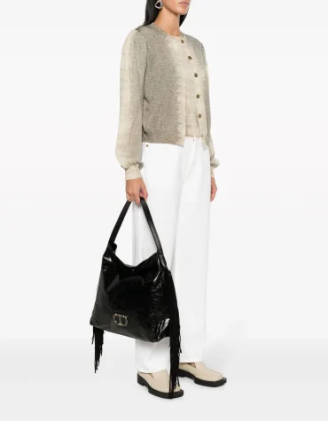 “MELROSE” LEATHER BAG WITH CROSSBODY TWINSET ACCESSORY 2
