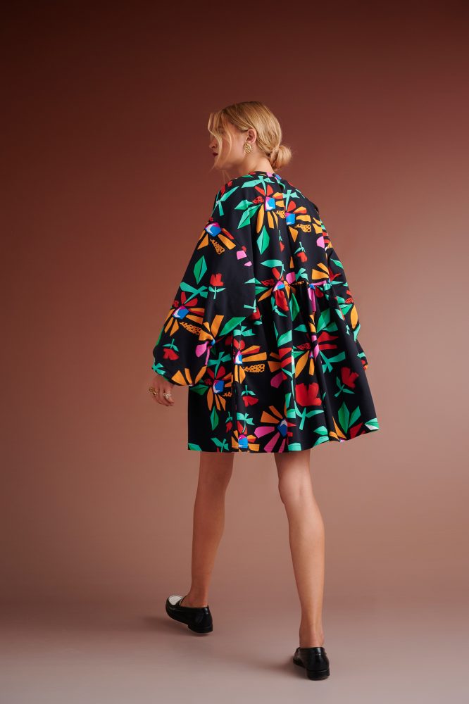 DARA ΜΙΝΙ SWEATSHIRT OVERSIZE DRESS (BLACK) KARAVAN CLOTHES 8