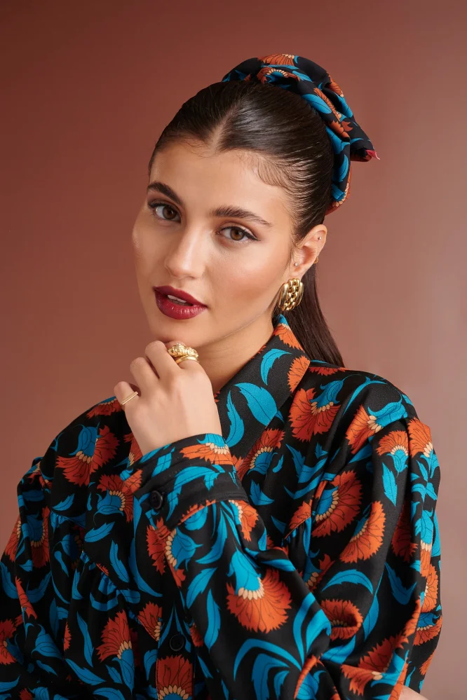 RORY SCRUNCHIE (BLUE/BLACK) KARAVAN ACCESSORY 5