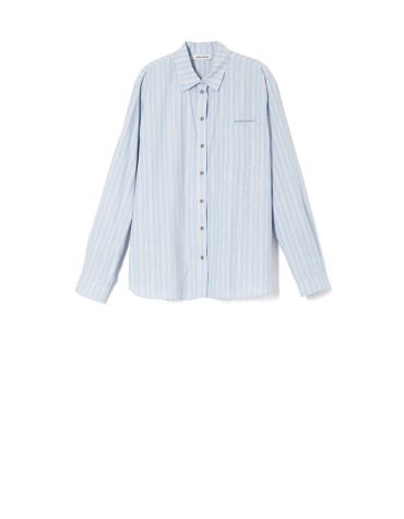 OVERSIZED STRIPED SHIRT (BABY BLUE STRIPES) MILKWHITE CLOTHES