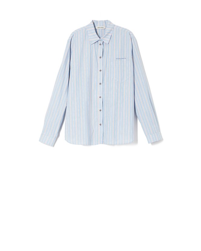 OVERSIZED STRIPED SHIRT (BABY BLUE STRIPES) MILKWHITE CLOTHES 3