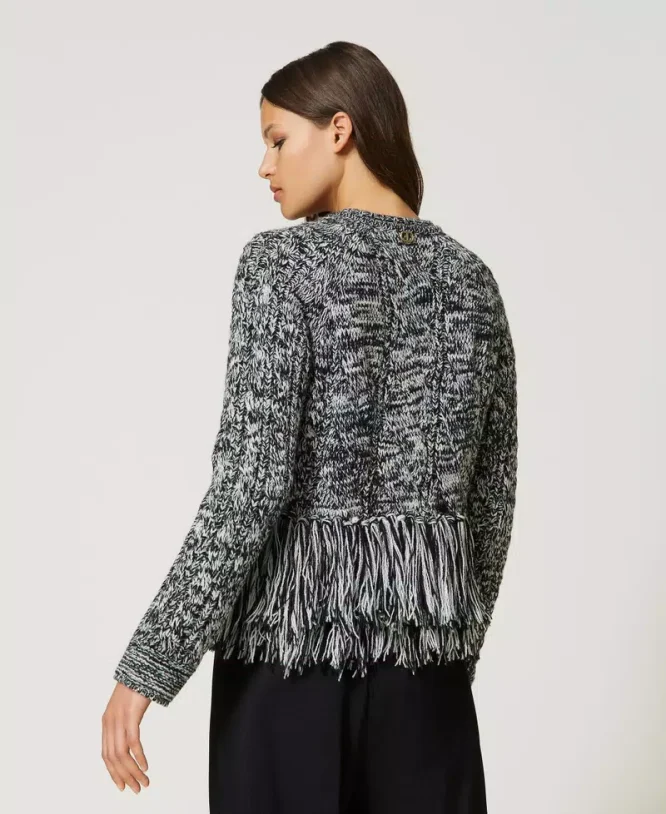 KNITTED JACKET WITH STRIPS TWINSET CLOTHES 6
