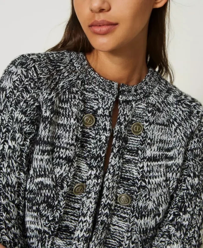 KNITTED JACKET WITH STRIPS TWINSET CLOTHES 9