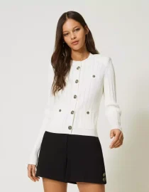 WOOL BLOUSE WITH EMBROIDERY TWINSET BLOUSES