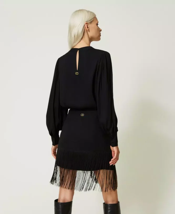 MINI SKIRT WITH FRINGES TWINSET CLOTHES 5
