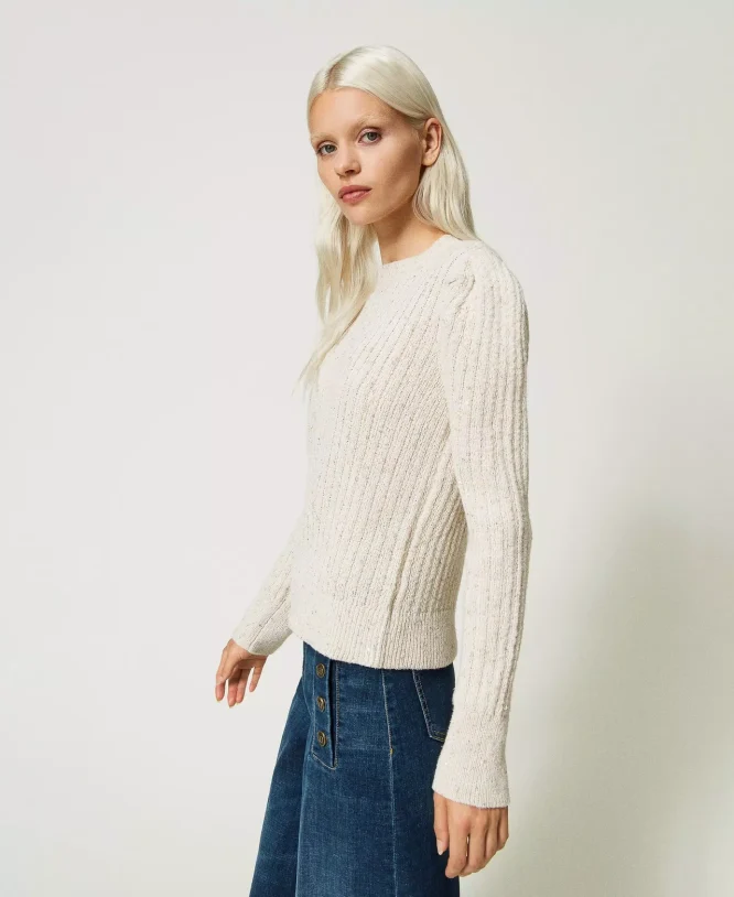 KNIT T-SHIRT WITH LUREX AND SEQUINS TWINSET BLOUSES 5