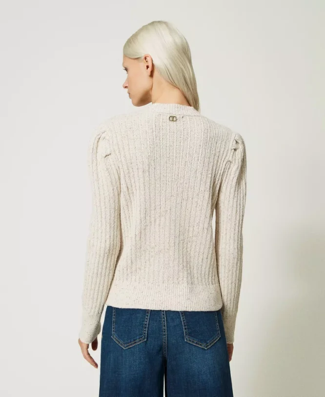 KNIT T-SHIRT WITH LUREX AND SEQUINS TWINSET BLOUSES 6