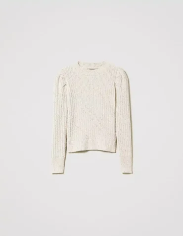 KNIT T-SHIRT WITH LUREX AND SEQUINS TWINSET BLOUSES 2